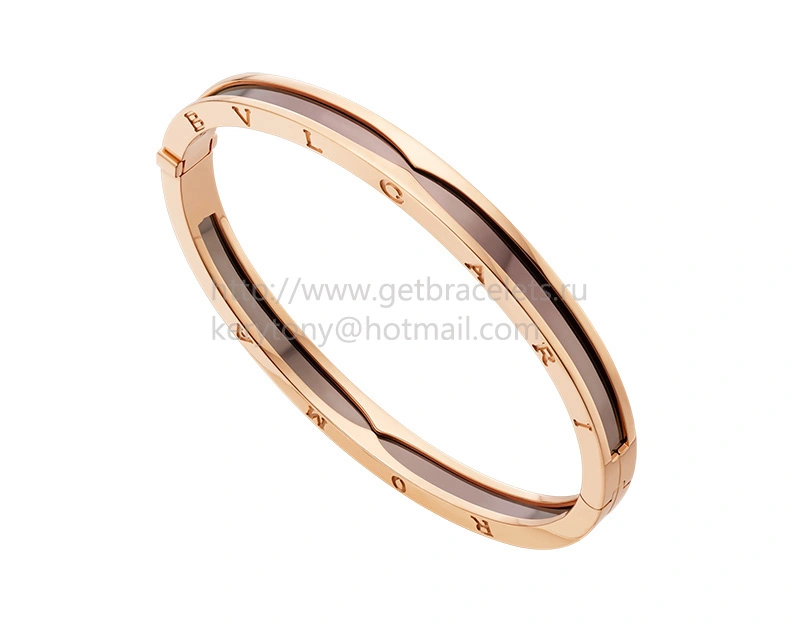B.zero1 Bangle Bracelet in Rose Gold and Grey Cermet