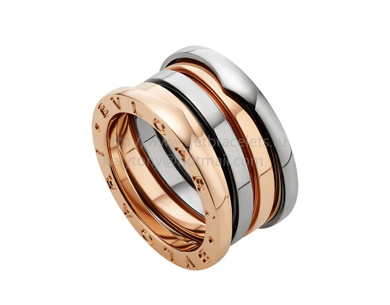 B.zero1 Labyrinth Ring in Rose and White Gold