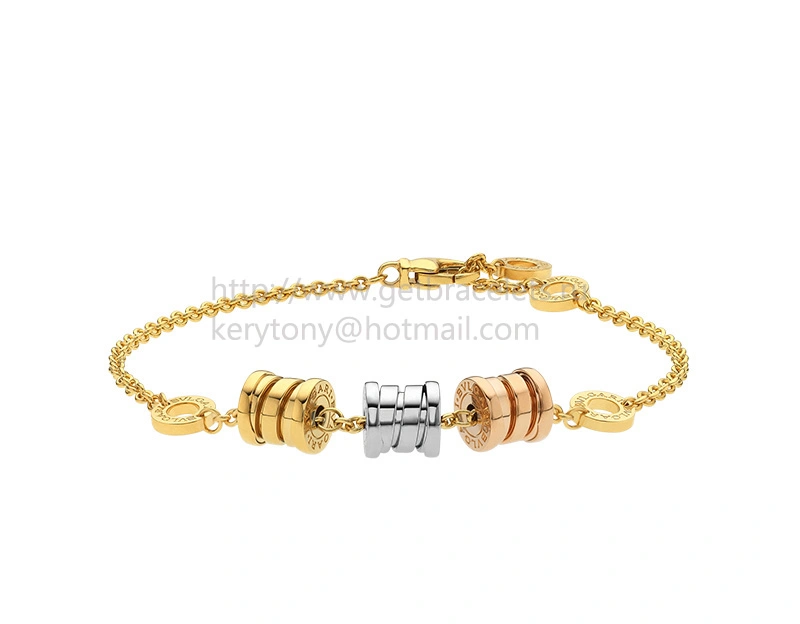 B.zero1 Soft 3-Feature Yellow White and Rose Gold Bracelet