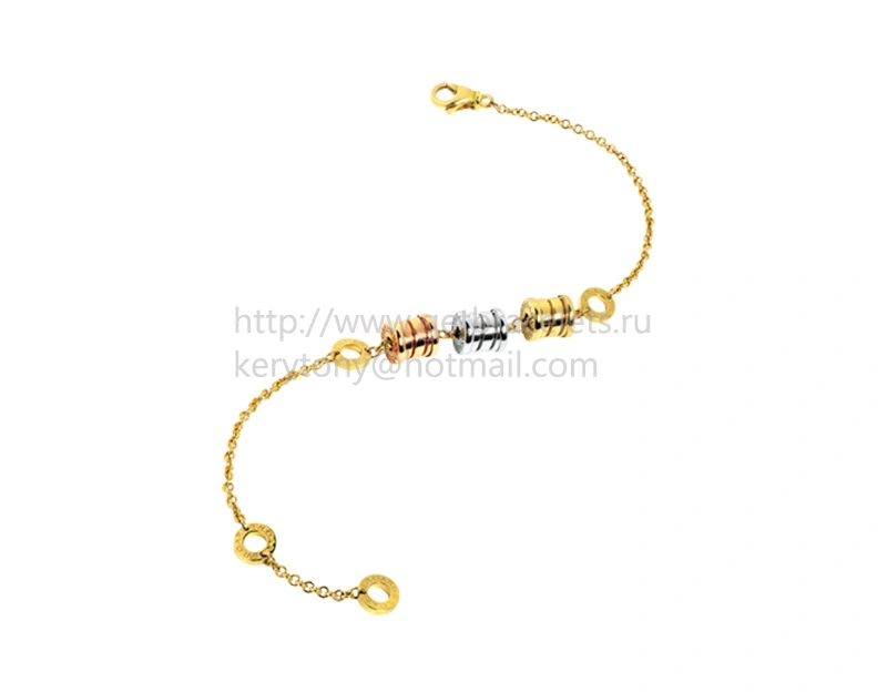 B.zero1 Soft 3-Feature Yellow White and Rose Gold Bracelet