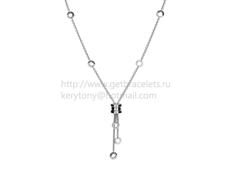 B.zero1 White Gold Pendant Necklace