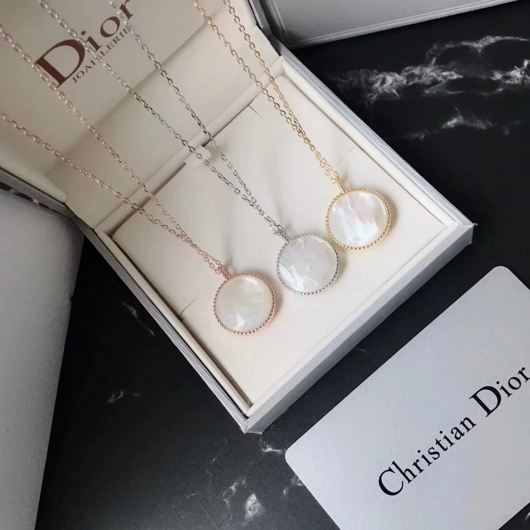 Best Dior Rose Des Vents White MOP Eight-Pointed Star Pendant Ladies Diamonds Necklace Rose Gold Yellow Gold  Silver