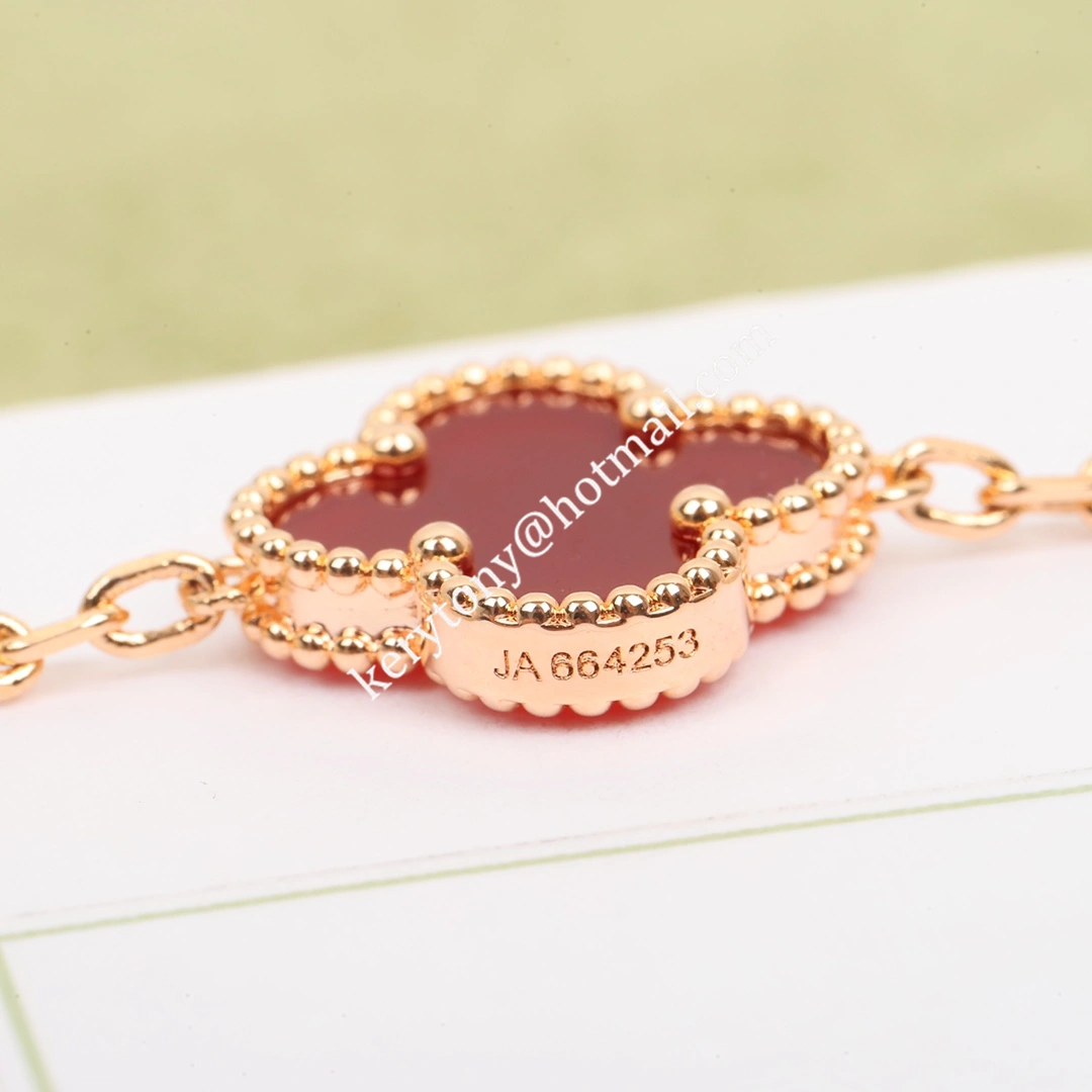 Best Selling Van Cleef Arpels Vintage Alhambra Long Necklace 20 Motifs Rose Gold Carnelian Sale Malaysia