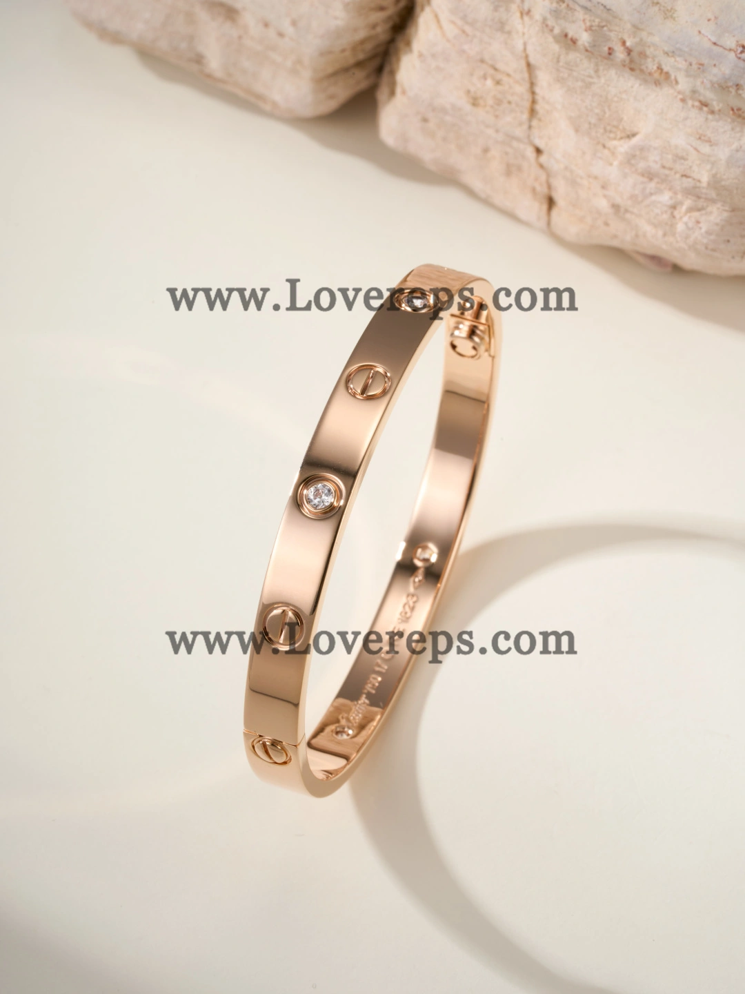 Cartier Classics Love Bracelet with 4 Diamonds Rose Gold