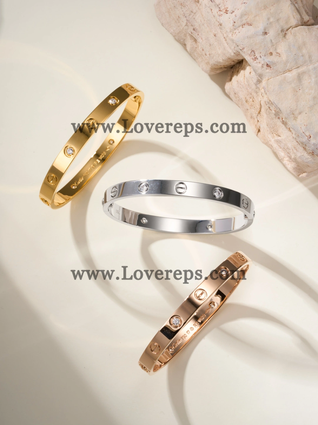 Cartier Classics Love Bracelet with 4 Diamonds White Gold