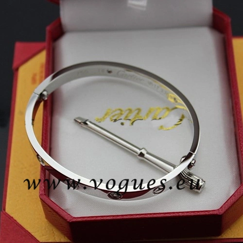 Cartier Couple Bracelet White Gold 4 Diamonds B6041003 (New Version – Prevent Screws Fall Out