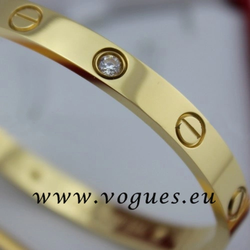 Cartier Couple Bracelet Yellow Gold 4 Diamonds B6041004 (New Version – Prevent Screws Fall Out