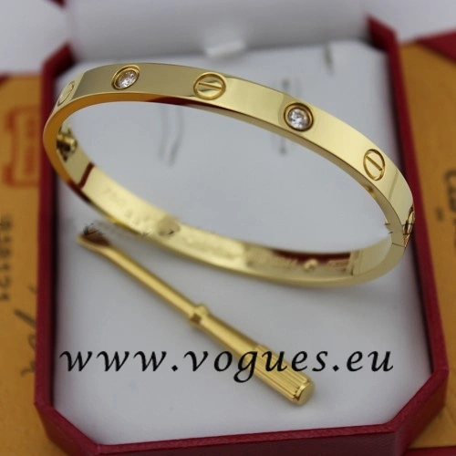 Cartier Couple Bracelet Yellow Gold 4 Diamonds B6041004 (New Version – Prevent Screws Fall Out