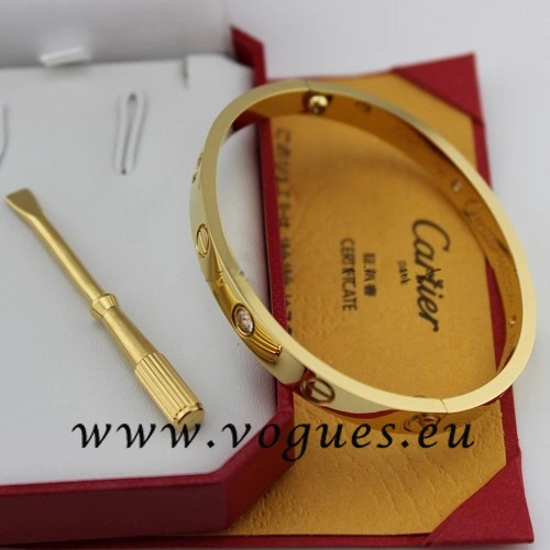 Cartier Couple Bracelet Yellow Gold 4 Diamonds B6041004 (New Version – Prevent Screws Fall Out