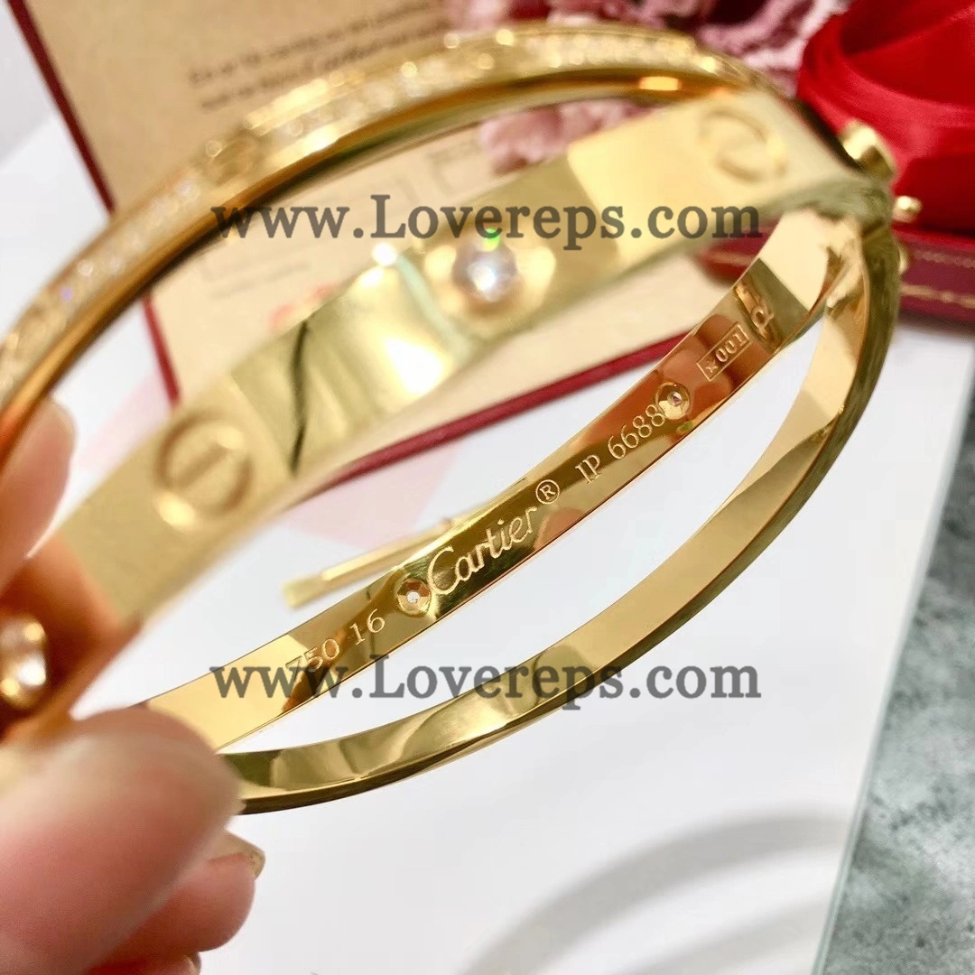 Cartier Double Love Diamond Paved Bracelet White Gold Yellwo Gold Rose Gold