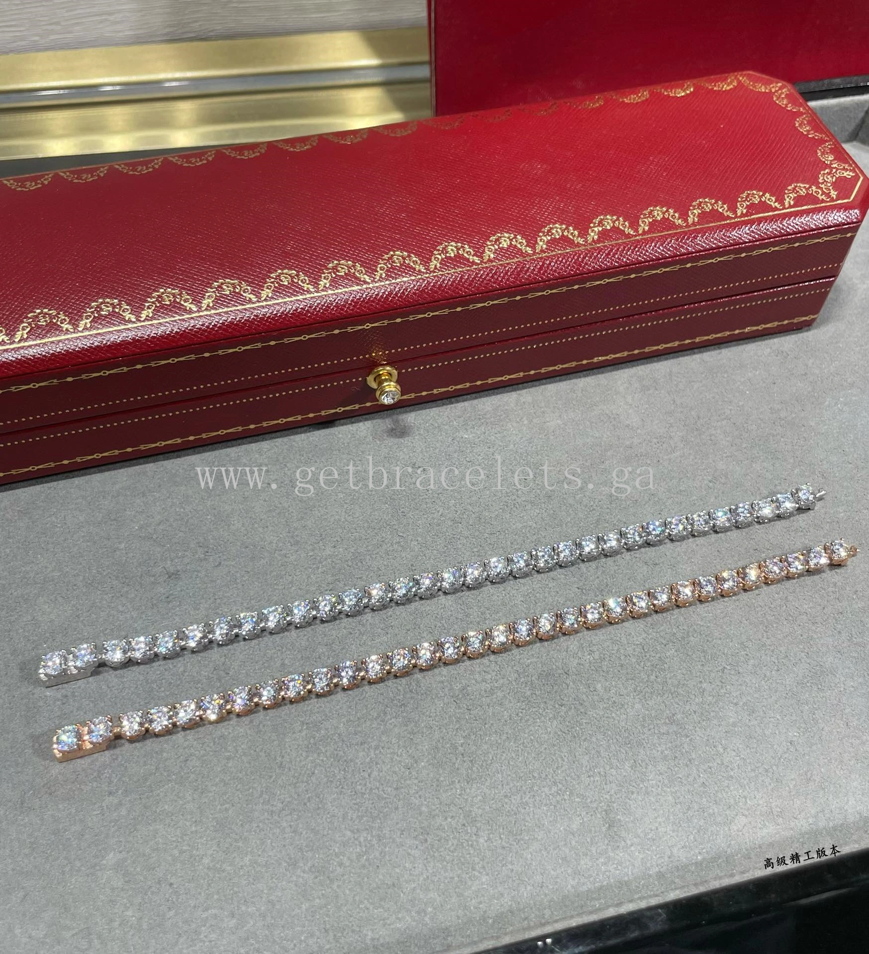 Cartier Essential Lines Diamonds Bracelet Rose Gold White Gold