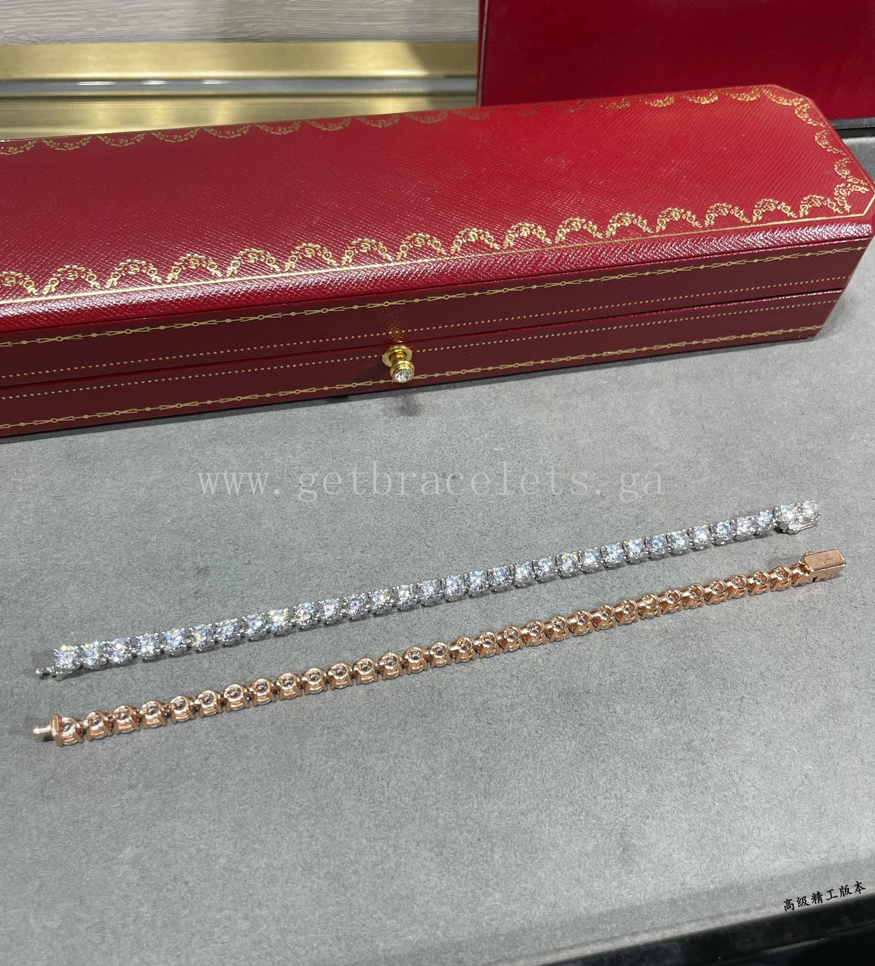 Cartier Essential Lines Diamonds Bracelet Rose Gold White Gold
