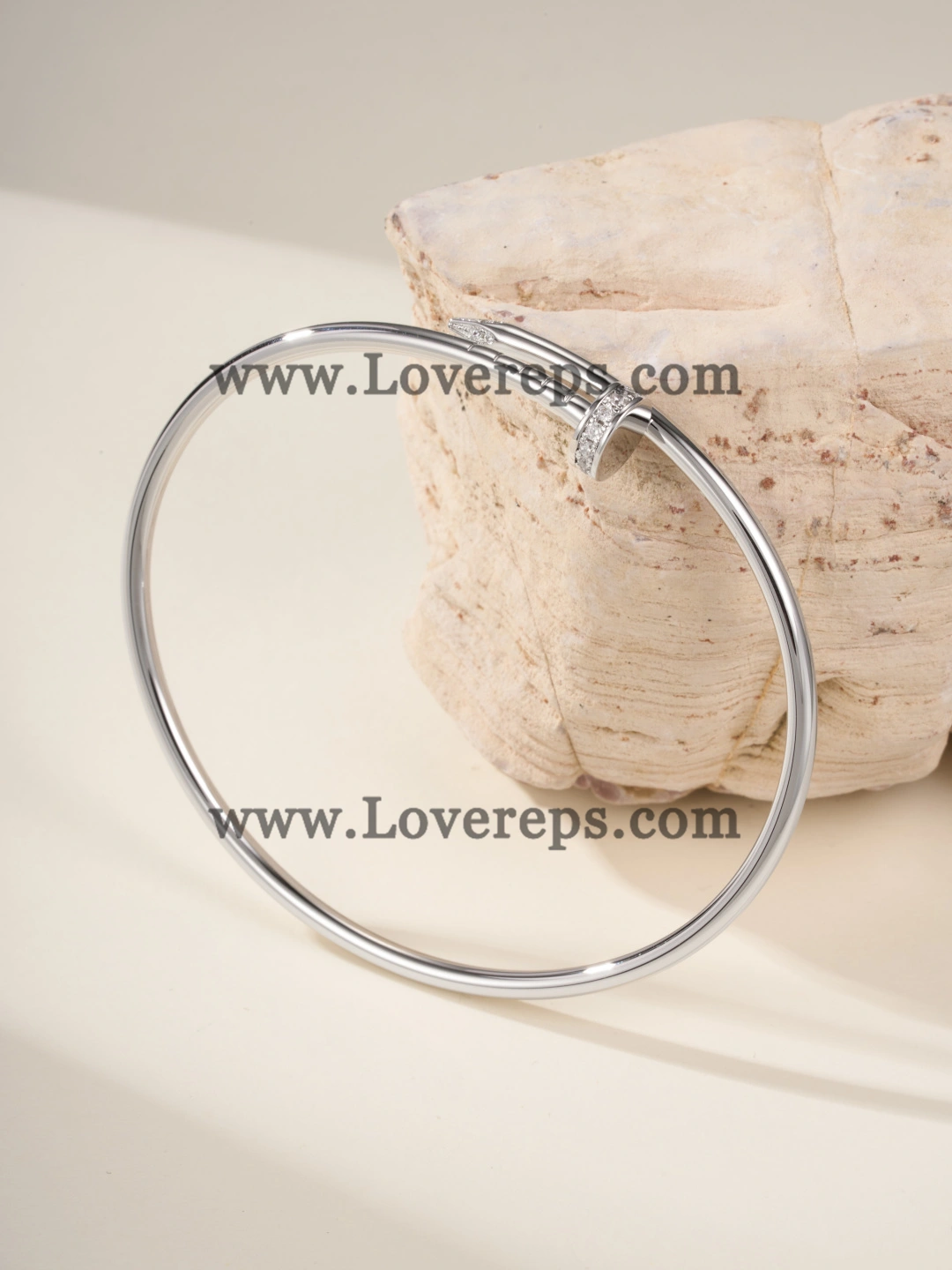 Cartier Juste Un Clou Bracelet Small Model White Gold With Diamonds