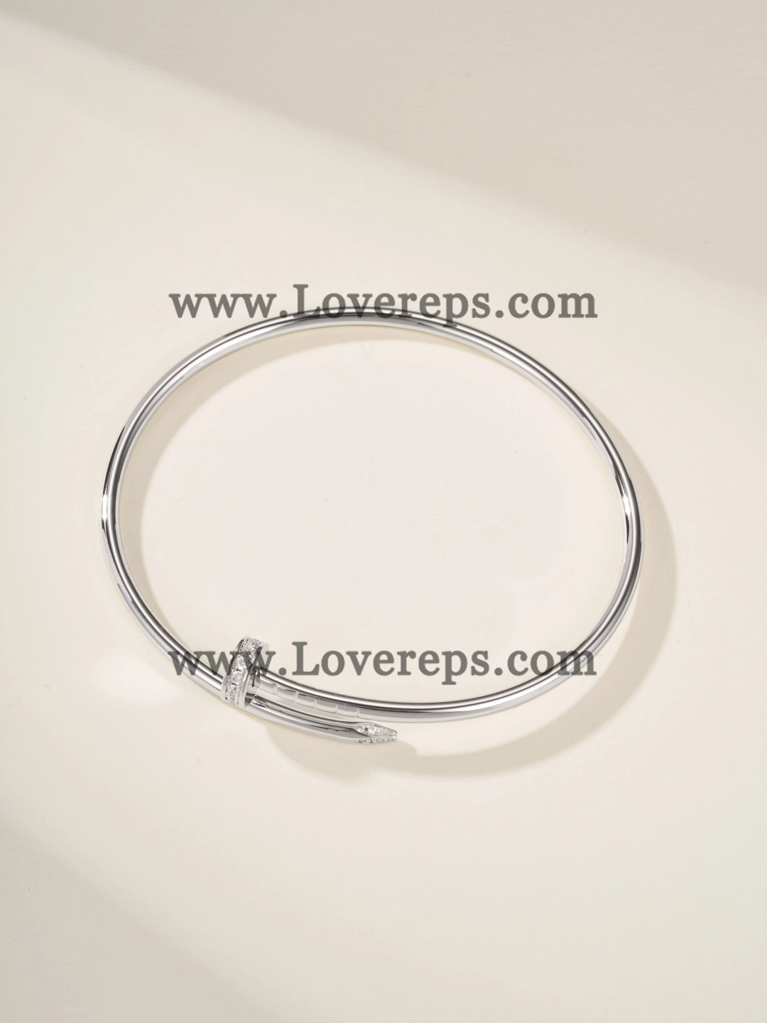 Cartier Juste Un Clou Bracelet Small Model White Gold With Diamonds