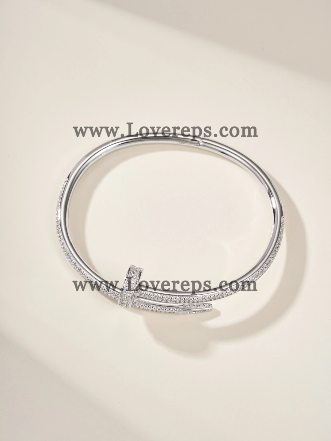 Cartier Juste Un Clou Bracelet White Gold With Pave Diamonds