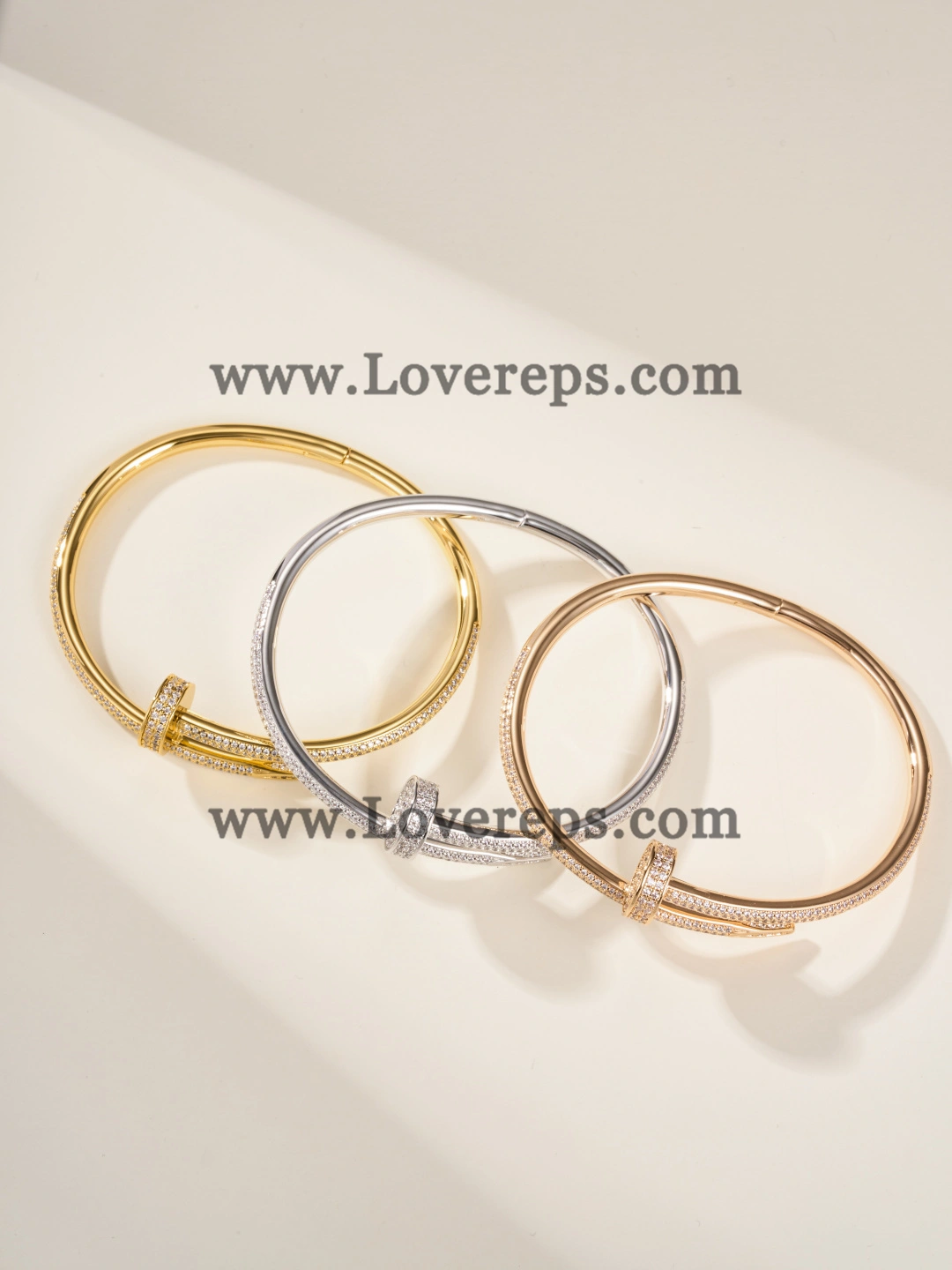 Cartier Juste Un Clou Bracelet White Gold With Pave Diamonds