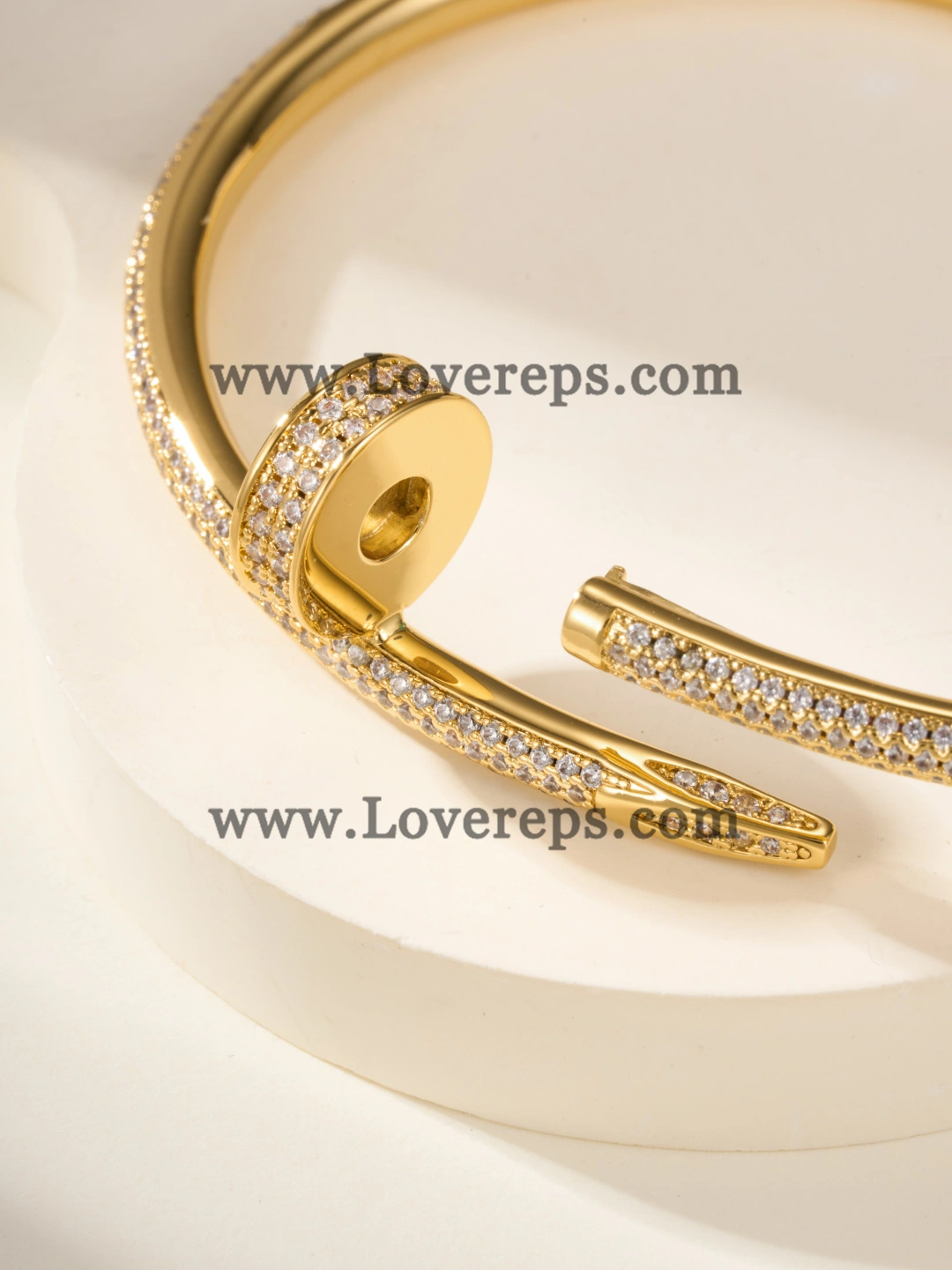 Cartier Juste Un Clou Bracelet White Gold With Pave Diamonds