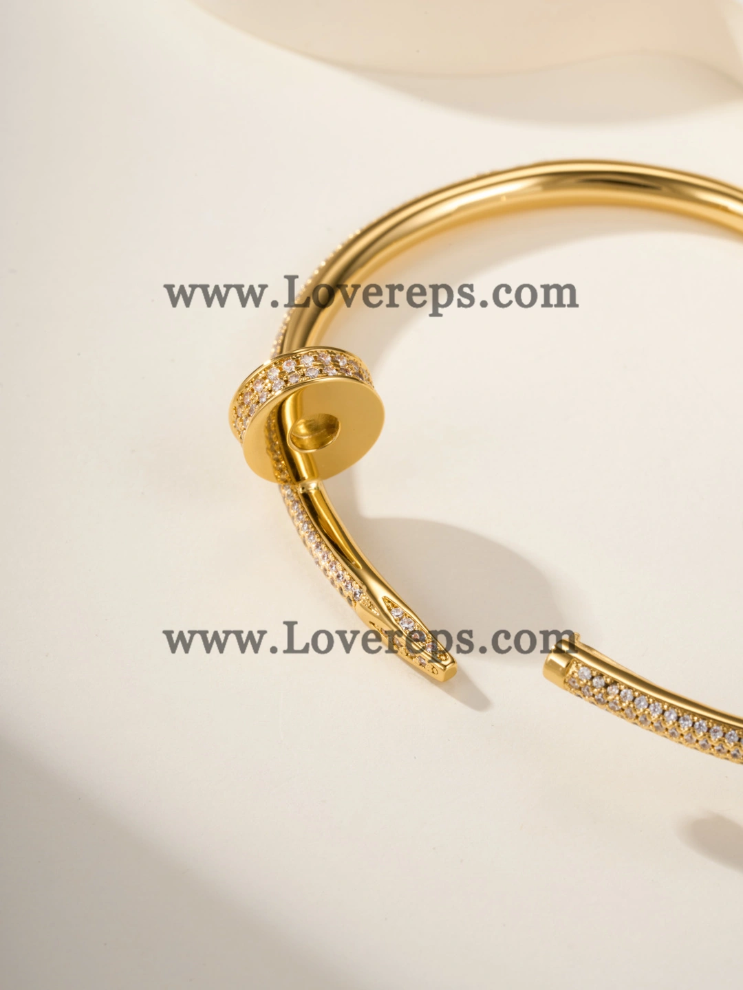 Cartier Juste Un Clou Bracelet White Gold With Pave Diamonds