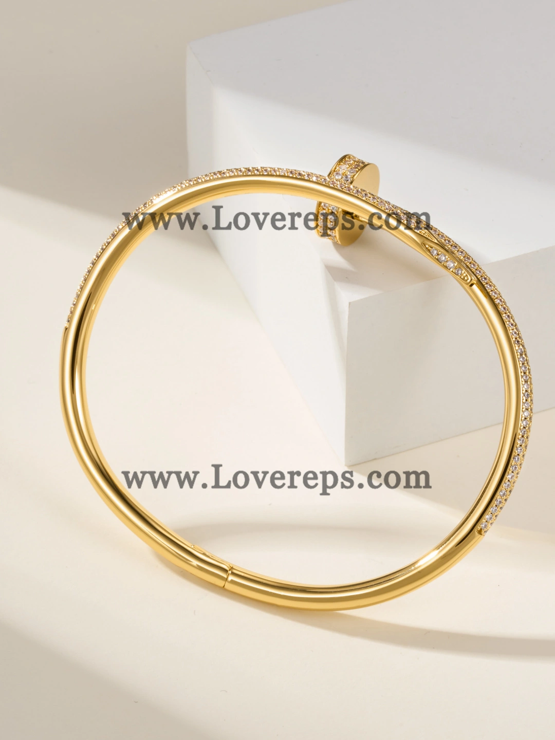 Cartier Juste Un Clou Bracelet Yellow Gold With Pave Diamonds