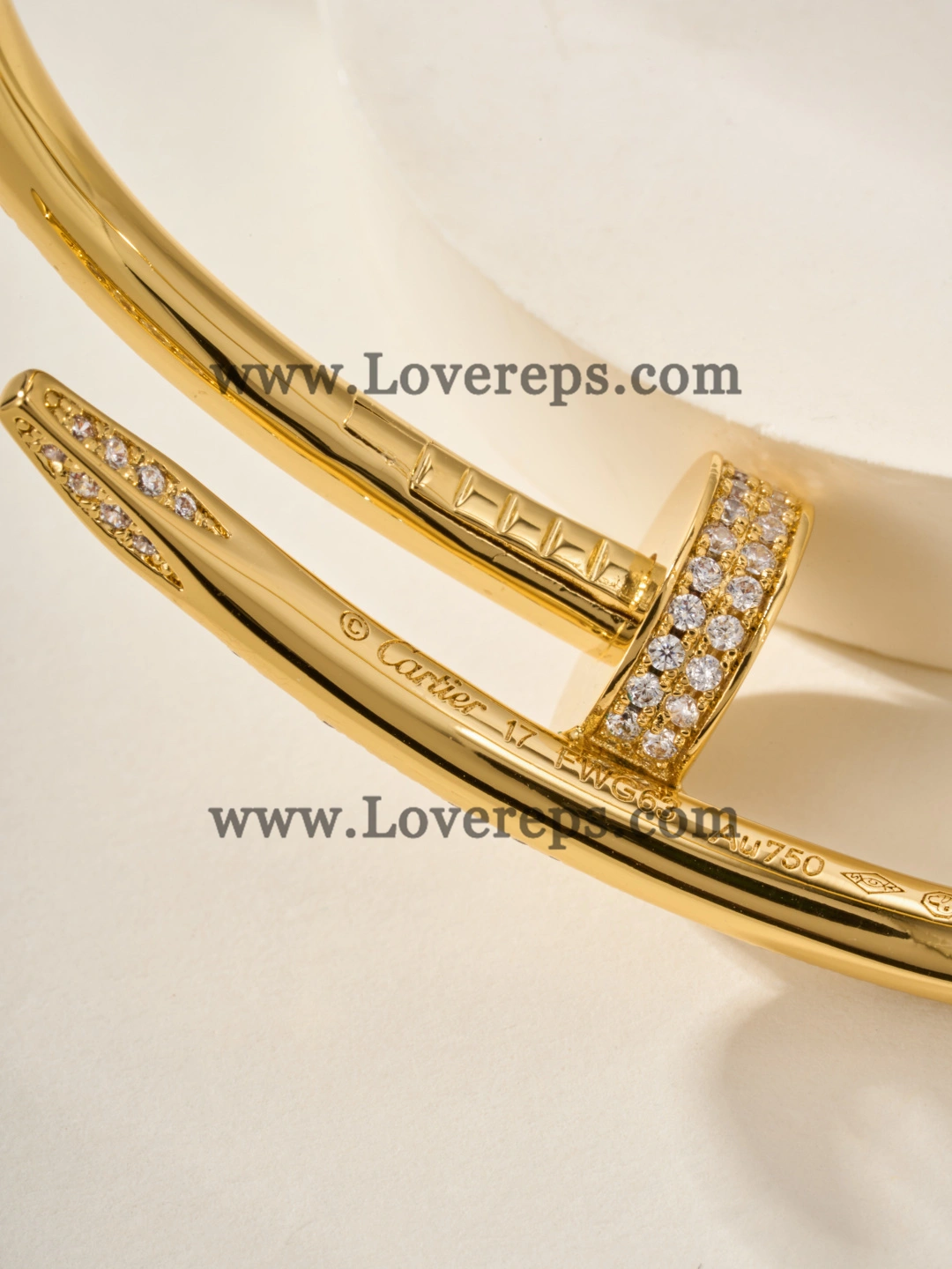 Cartier Juste Un Clou Bracelet Yellow Gold With Pave Diamonds