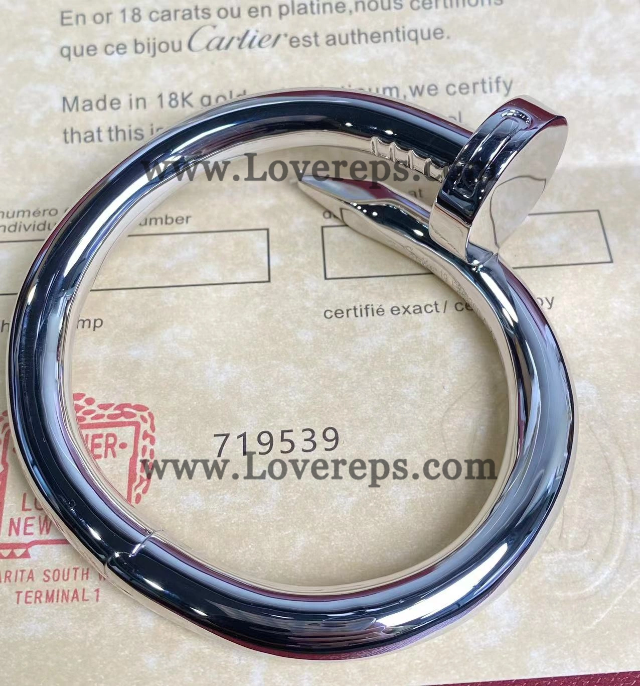 Cartier Juste un Clou Bracelet Extra-large Model White Gold