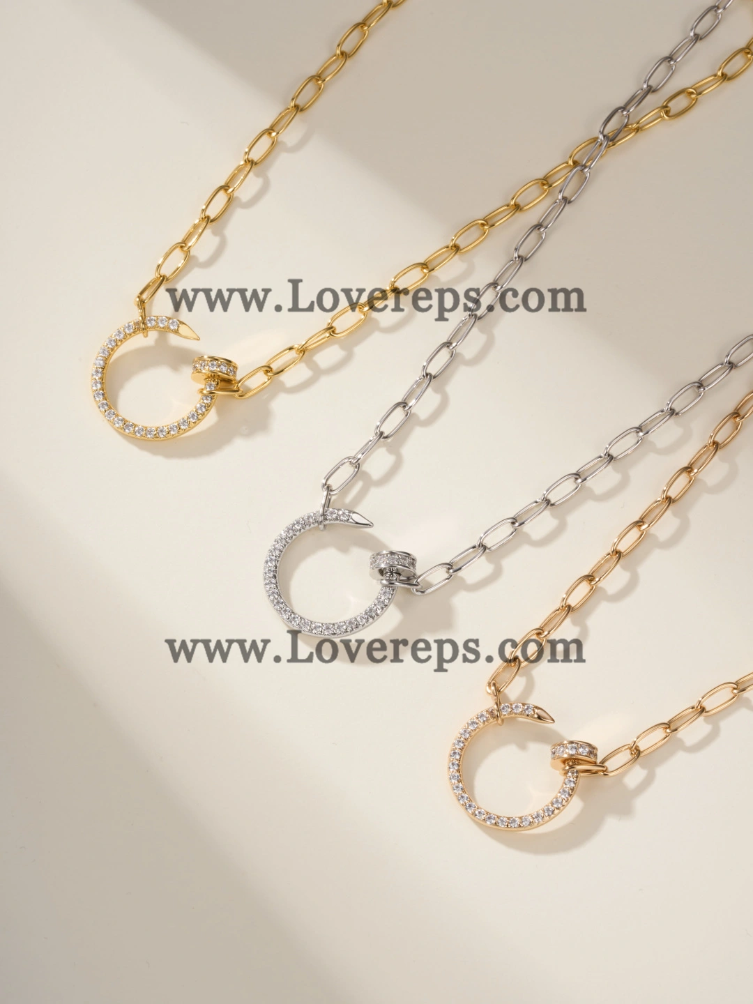 Cartier Juste un Clou Chain Pendant with Diamonds Yellow Gold Rose Gold White Gold