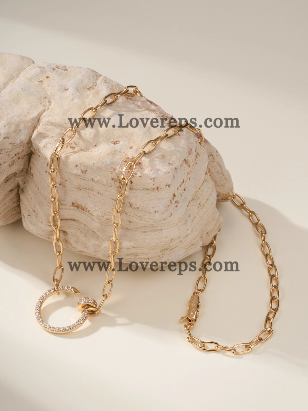 Cartier Juste un Clou Chain Pendant with Diamonds Yellow Gold Rose Gold White Gold