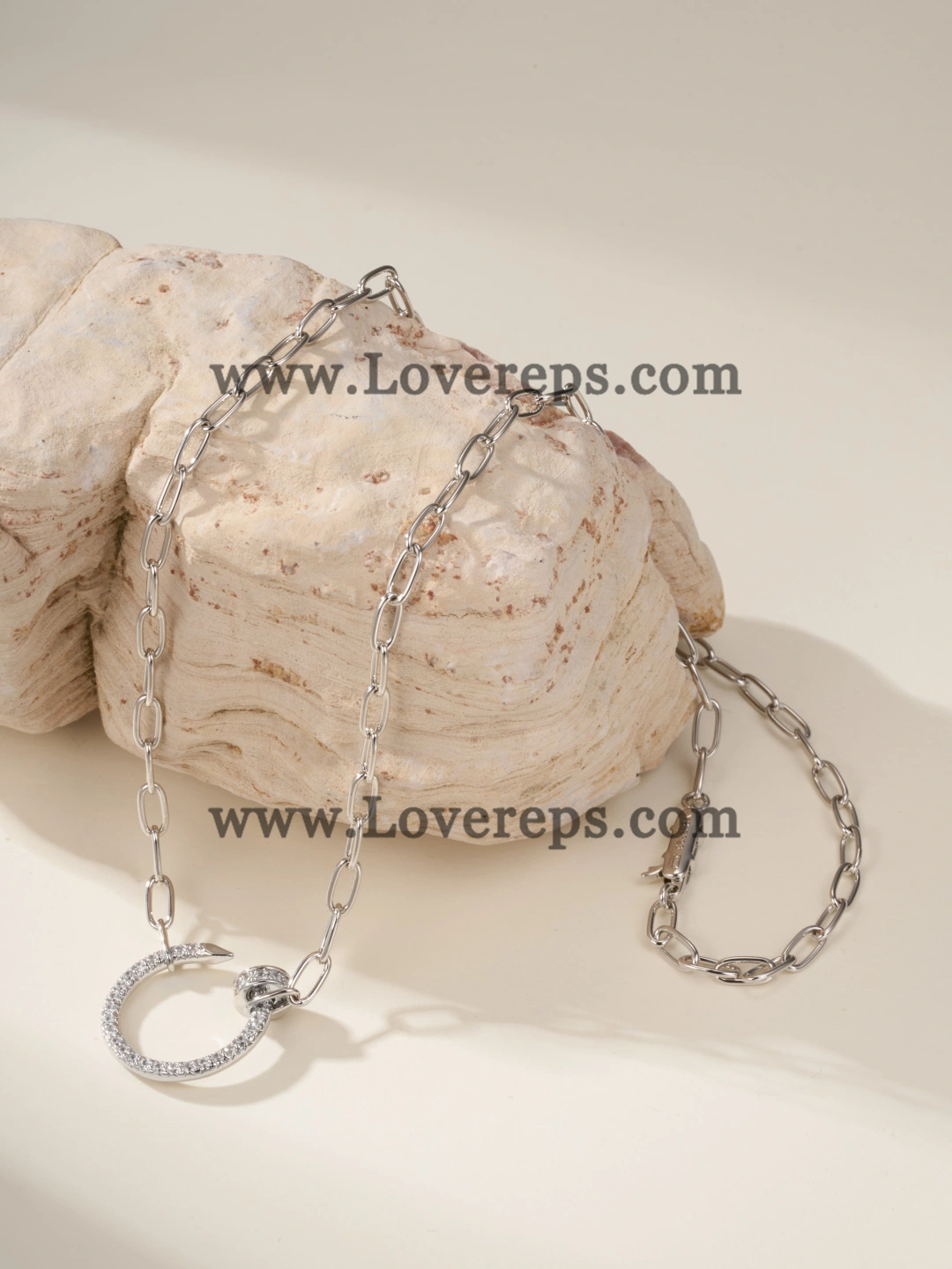 Cartier Juste un Clou Chain Pendant with Diamonds Yellow Gold Rose Gold White Gold