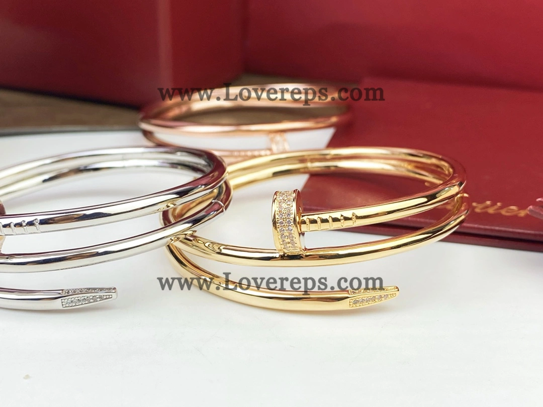 Cartier Juste un Clou Double Bracelet with Diamonds Yellow Gold Rose Gold White Gold