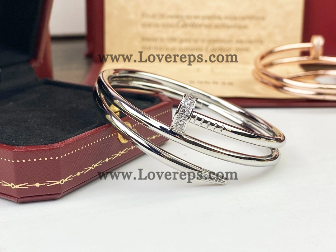 Cartier Juste un Clou Double Bracelet with Diamonds Yellow Gold Rose Gold White Gold