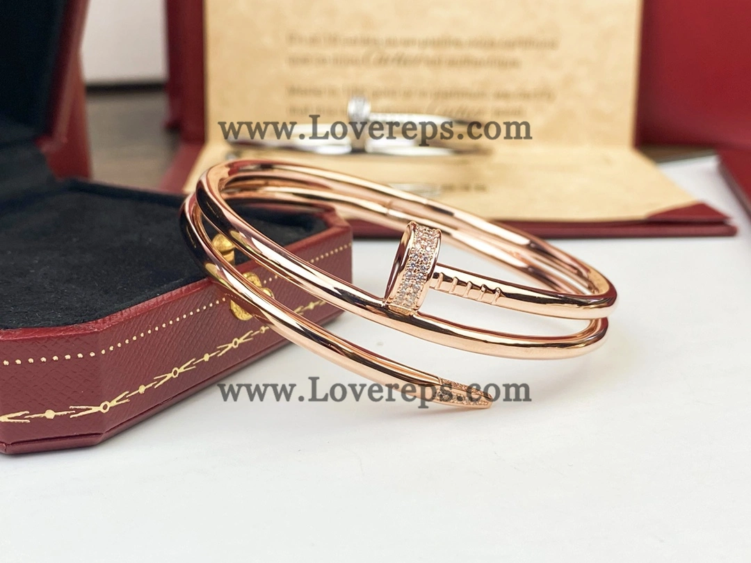 Cartier Juste un Clou Double Bracelet with Diamonds Yellow Gold Rose Gold White Gold