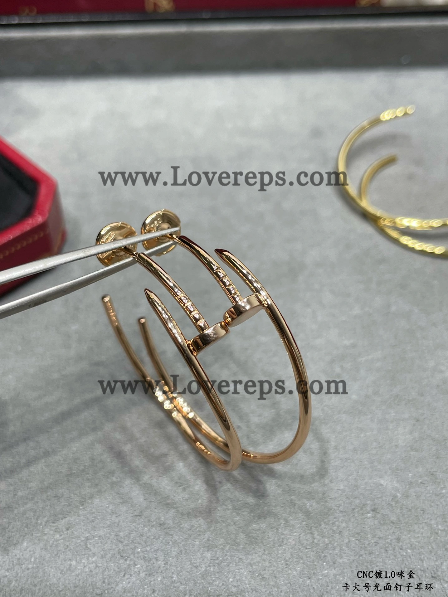 Cartier Juste un Clou Hoop Earrings Large Model Yellow Gold Rose Gold White Gold