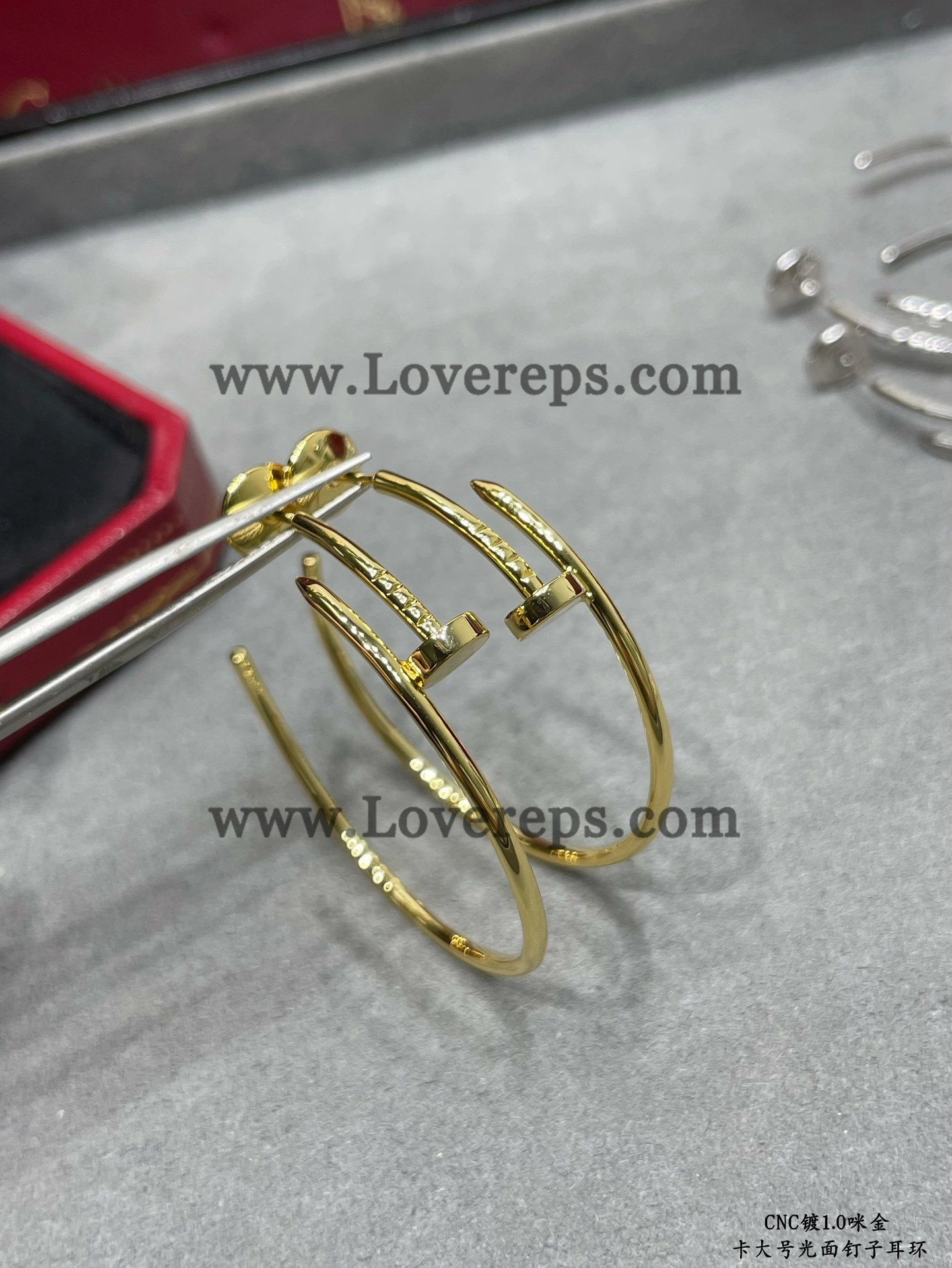 Cartier Juste un Clou Hoop Earrings Large Model Yellow Gold Rose Gold White Gold