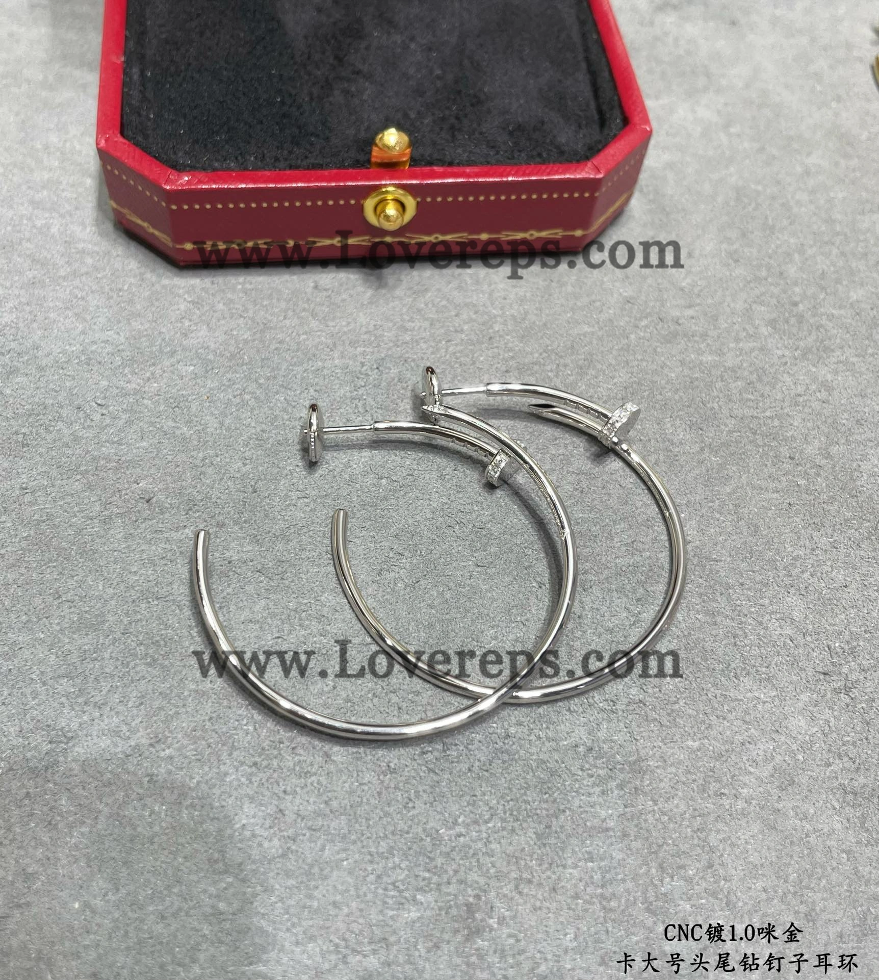 Cartier Juste un Clou Hoop Earrings Large Model with Diamonds Yellow Gold Rose Gold White Gold