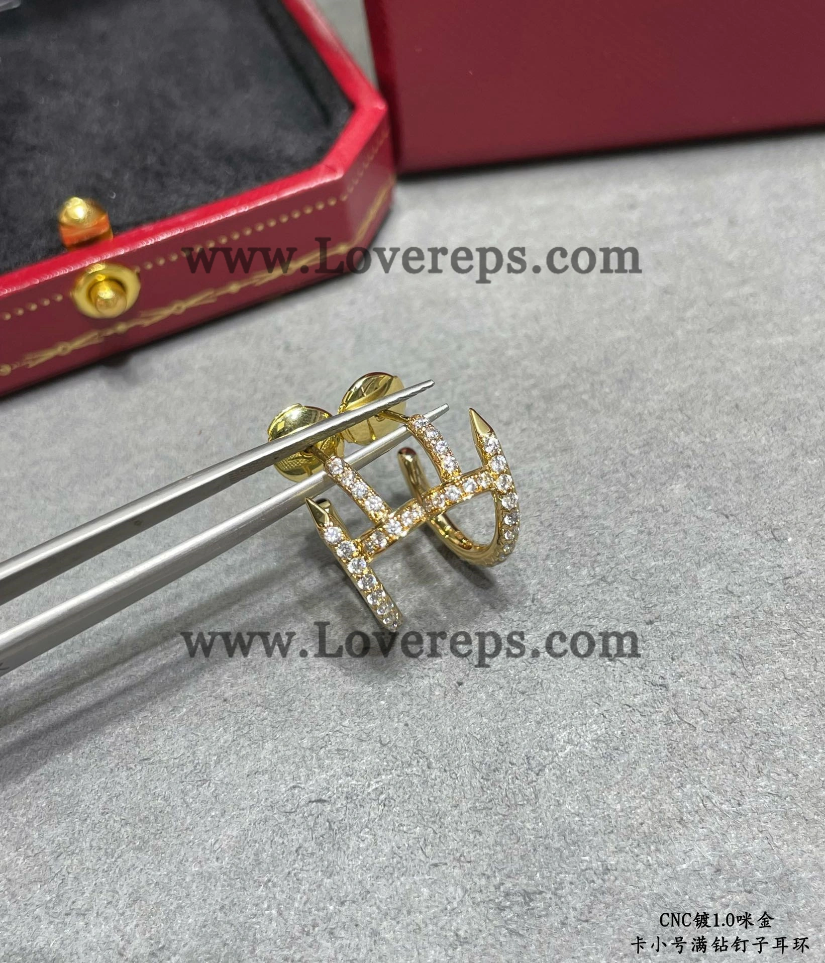 Cartier Juste un Clou Hoop Earrings Small Model with Pave Diamonds Yellow Gold Rose Gold White Gold