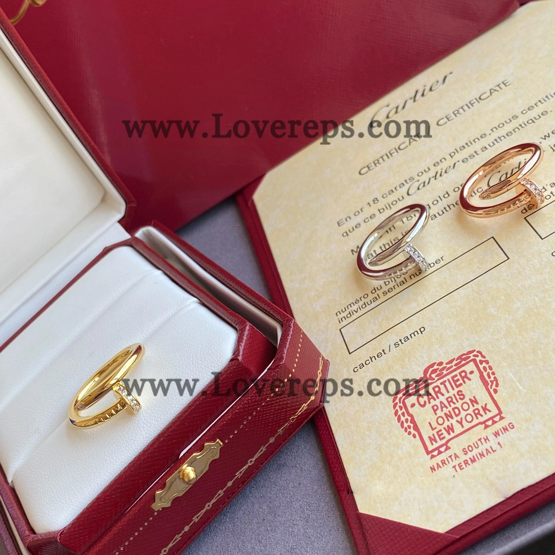 Cartier Juste un Clou Ring Classic Model with Diamonds Yellow Gold Rose Gold White Gold