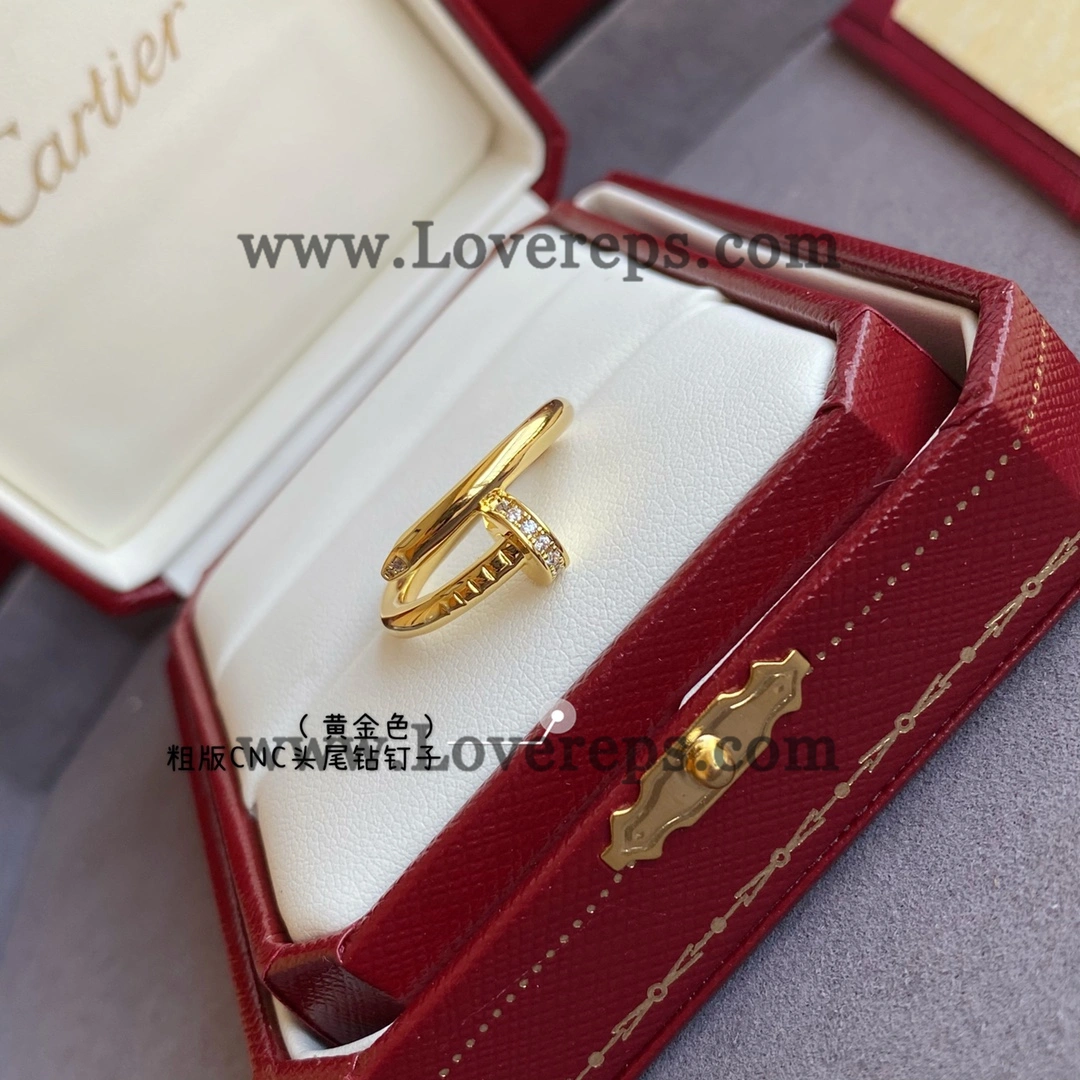 Cartier Juste un Clou Ring Classic Model with Diamonds Yellow Gold Rose Gold White Gold