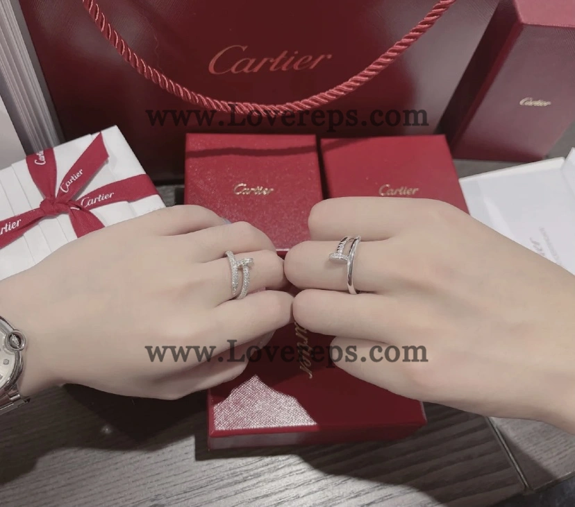 Cartier Juste un Clou Ring Classic Model with Pave Diamonds Yellow Gold Rose Gold White Gold