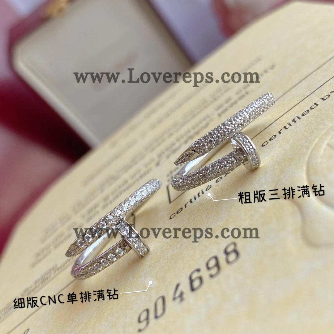 Cartier Juste un Clou Ring Small Model with Pave Diamonds Yellow Gold Rose Gold White Gold