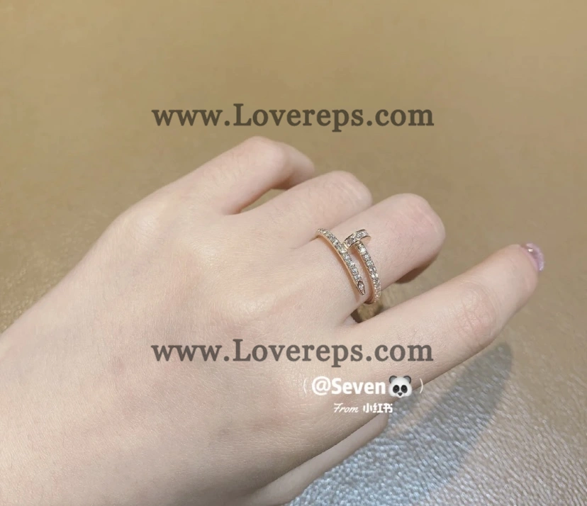 Cartier Juste un Clou Ring Small Model with Pave Diamonds Yellow Gold Rose Gold White Gold