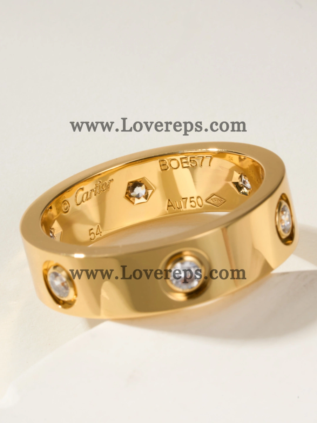 Cartier LOVE Ring Classic Mondel With 6 Diamonds Yellow Gold Rose Gold White Gold