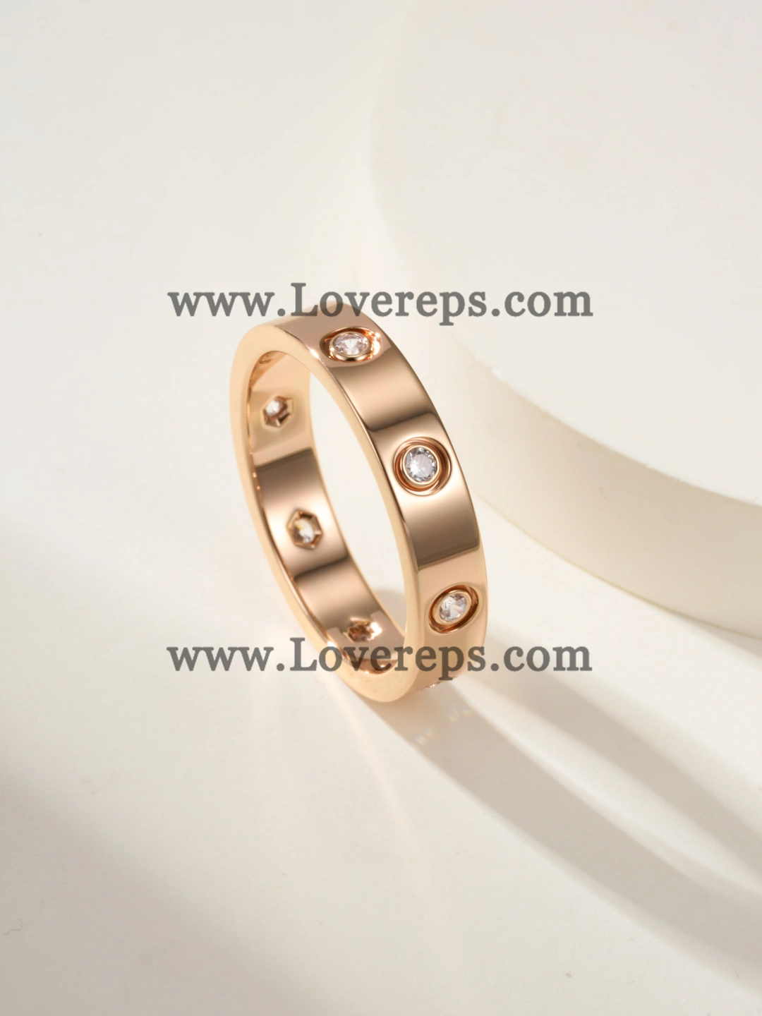 Cartier LOVE Ring Small Mondel With 8 Diamonds Yellow Gold Rose Gold White Gold