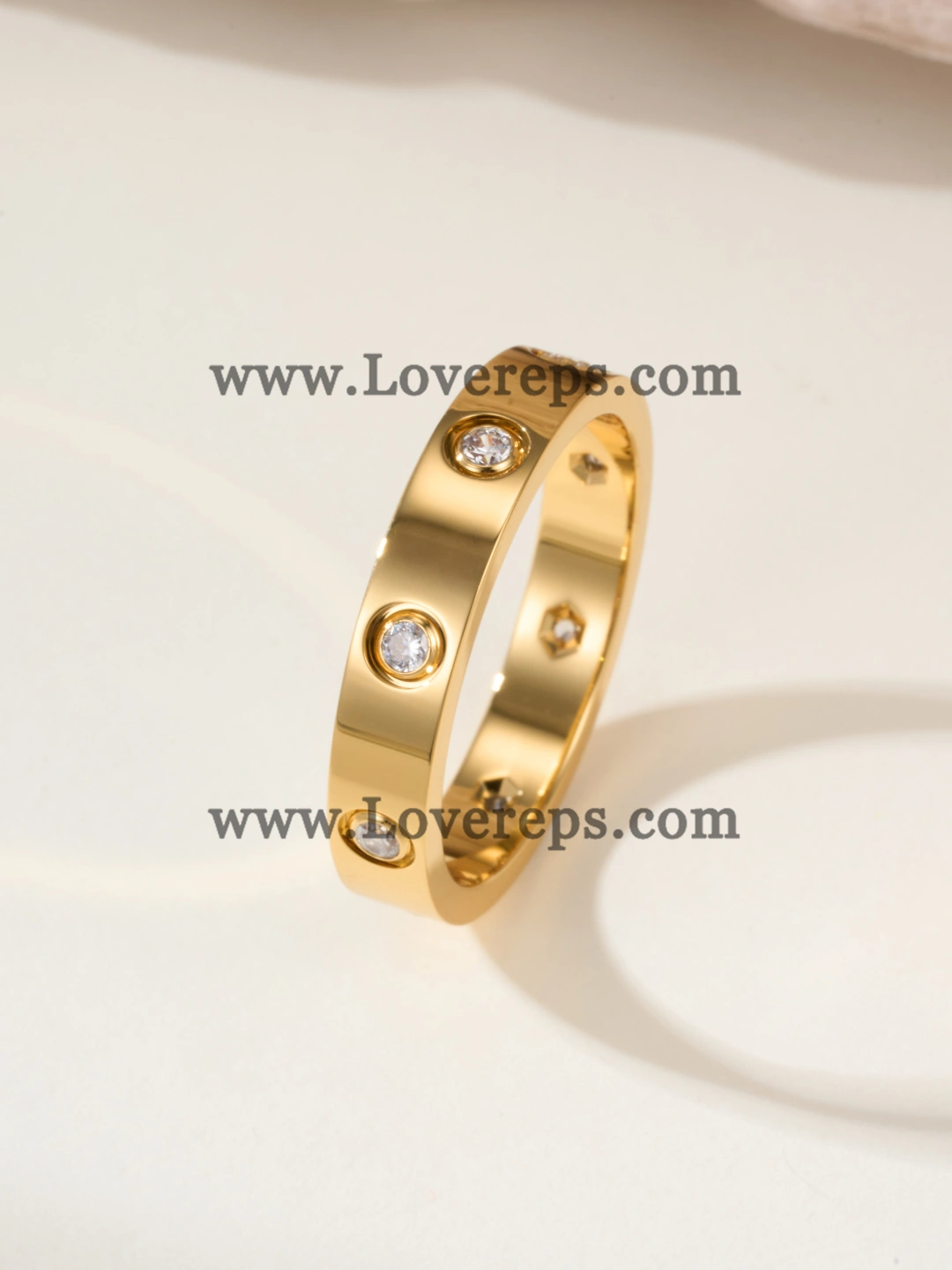 Cartier LOVE Ring Small Mondel With 8 Diamonds Yellow Gold Rose Gold White Gold