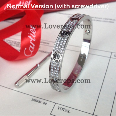 Cartier Love Bracelet Diamond-Paved Wiht Black Ceramic White Gold