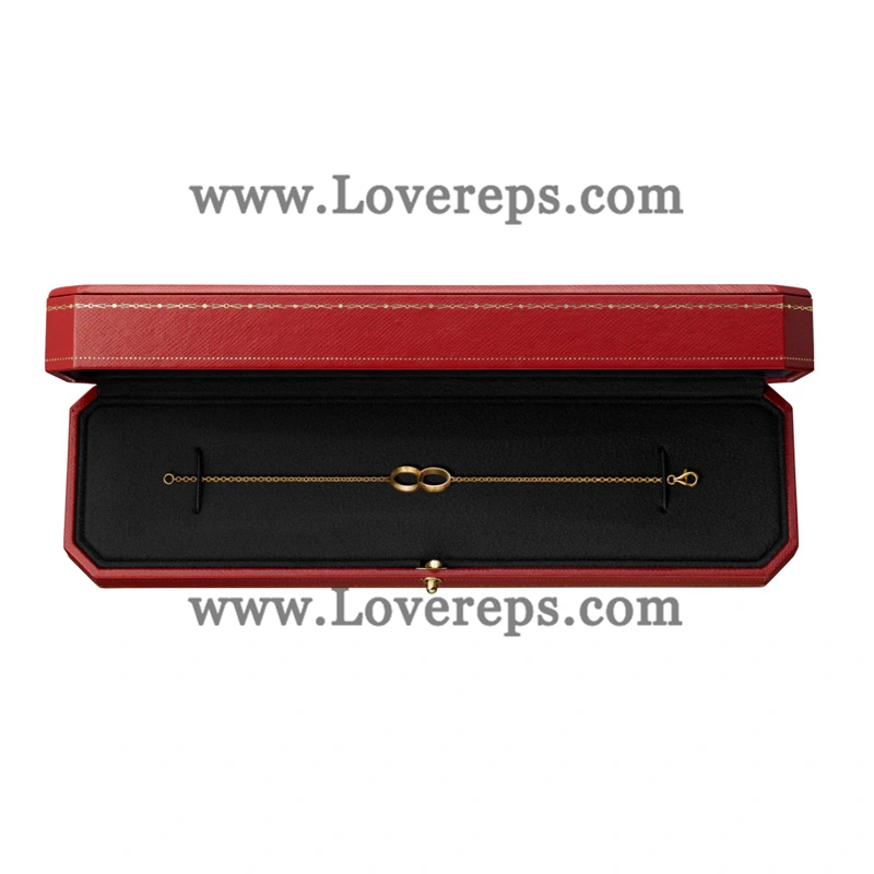 Cartier Love Bracelet Double Ring on Chain Yellow Gold