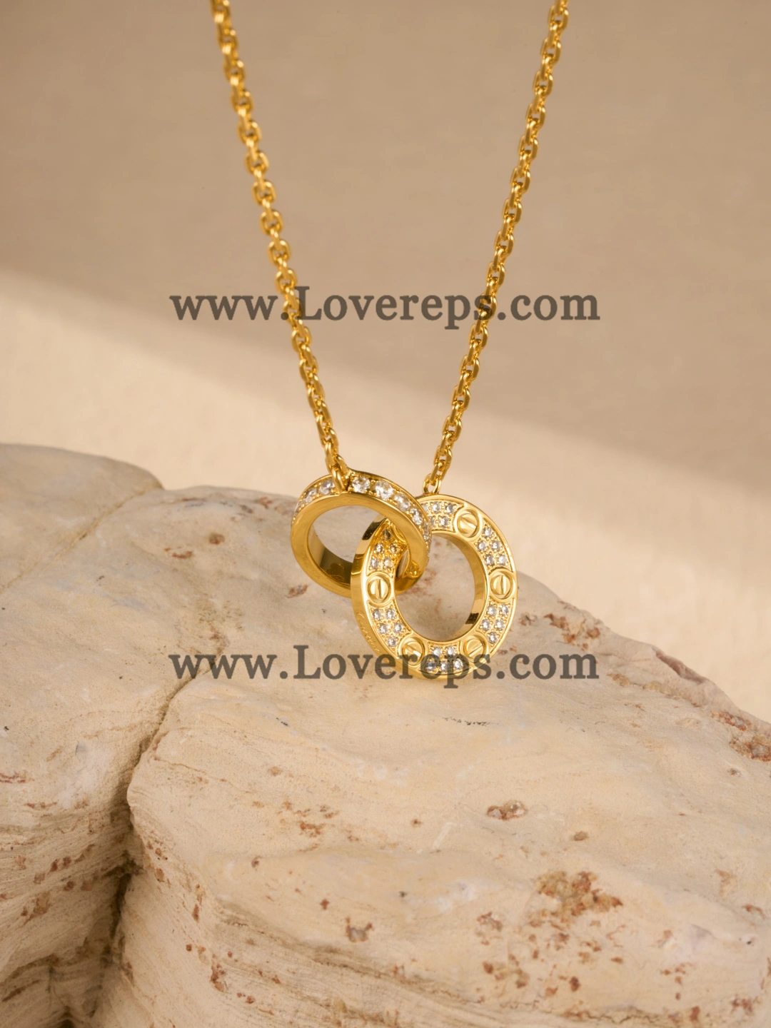 Cartier Love Necklace Classic Model with Paved Diamonds Yellow Gold Rose Gold White Gold