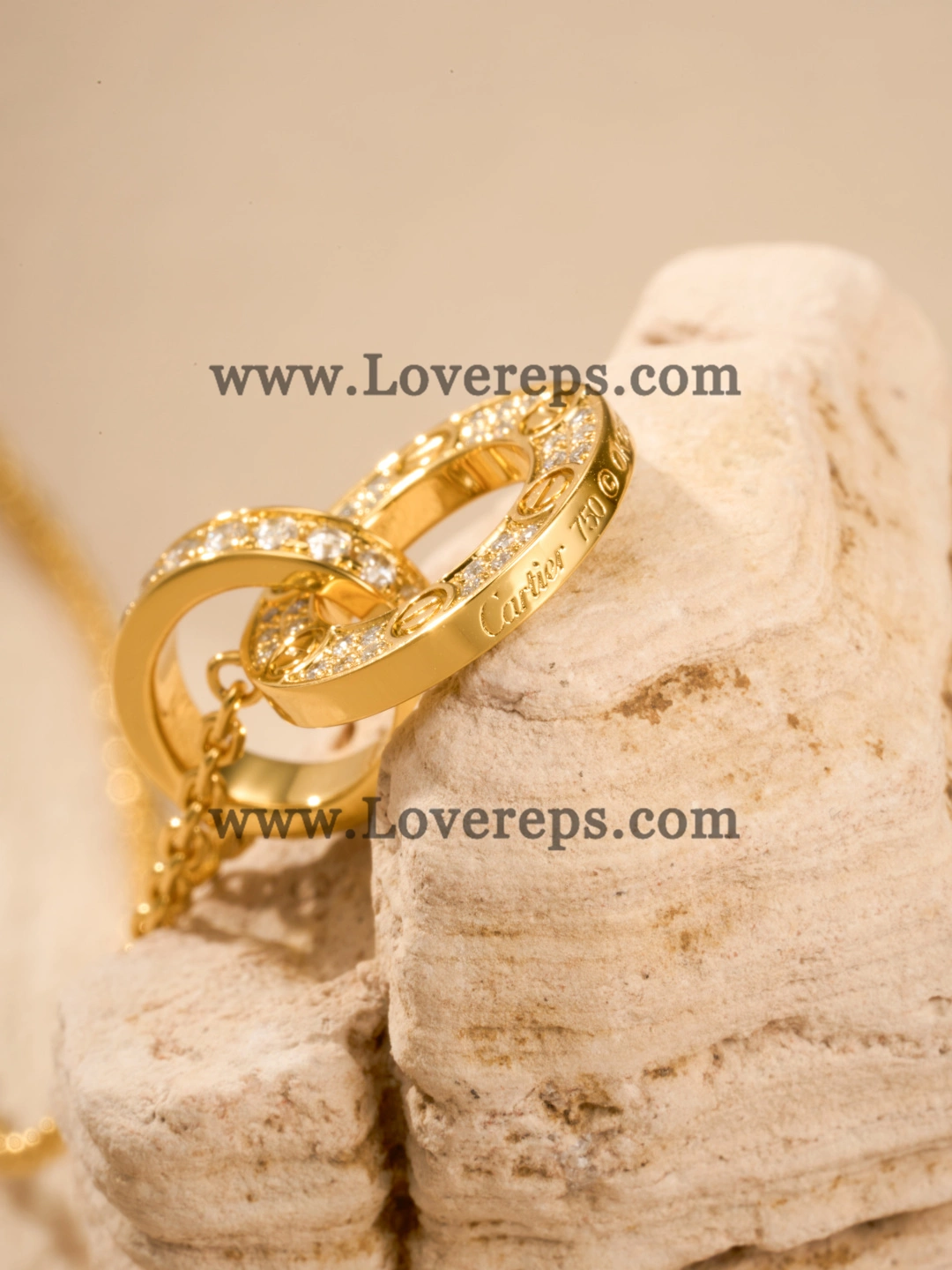 Cartier Love Necklace Classic Model with Paved Diamonds Yellow Gold Rose Gold White Gold