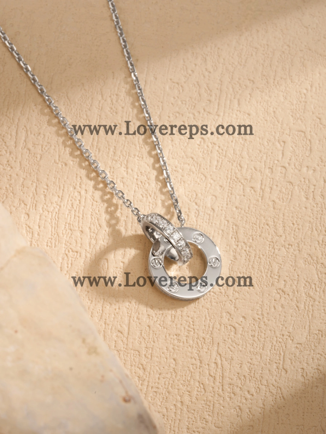 Cartier Love Necklace Classic Model with Paved Diamonds Yellow Gold Rose Gold White Gold