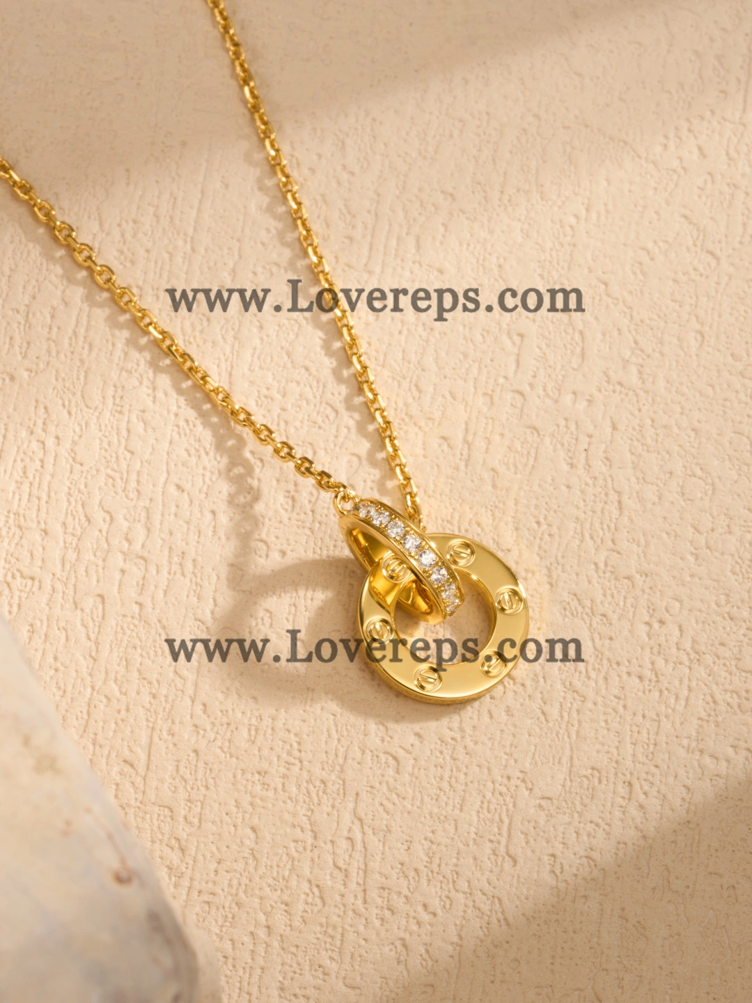 Cartier Love Necklace Classic Model with Paved Diamonds Yellow Gold Rose Gold White Gold