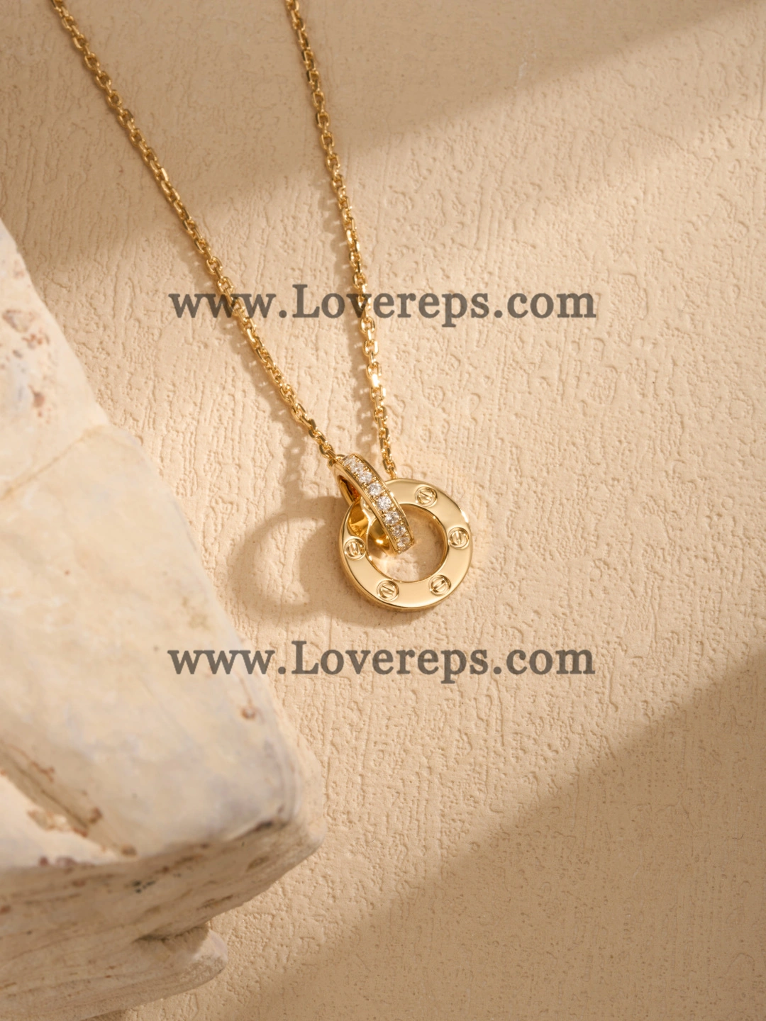 Cartier Love Necklace Classic Model with Paved Diamonds Yellow Gold Rose Gold White Gold